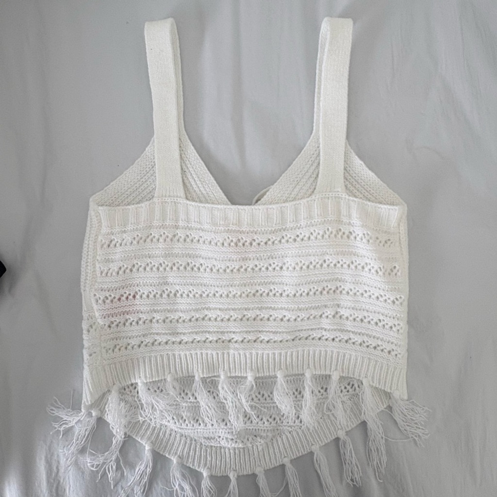 No Boundaries | Sz XS (1) Junior | Fringe-Hem Knit Tank | EUC - Picture 5 of 8